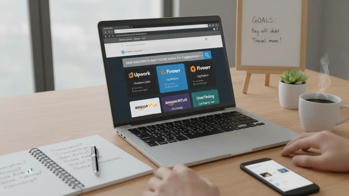 أفضل مواقع ربح المال من الإنترنت للمبتدئين بدون خبرة (دليل عملي صادق)