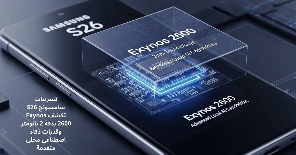 تسريبات سامسونج S26 تكشف Exynos 2600 بدقة 2 نانومتر وقدرات ذكاء اصطناعي محلي متقدمة