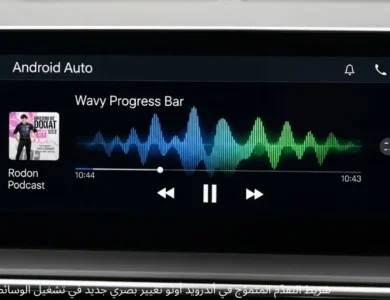 شريط التقدّم المتموّج في أندرويد أوتو تغيير بصري جديد في تشغيل الوسائط