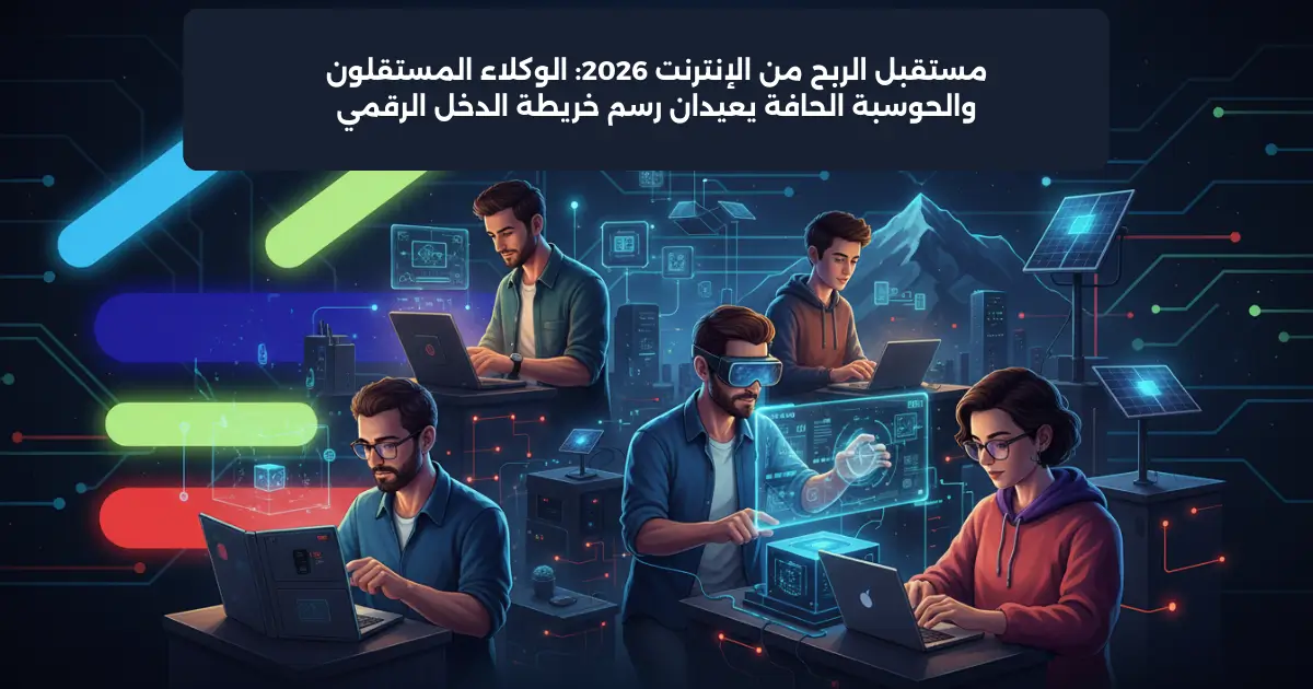 مستقبل الربح من الإنترنت 2026: الوكلاء المستقلون والحوسبة الحافة يعيدان رسم خريطة الدخل الرقمي