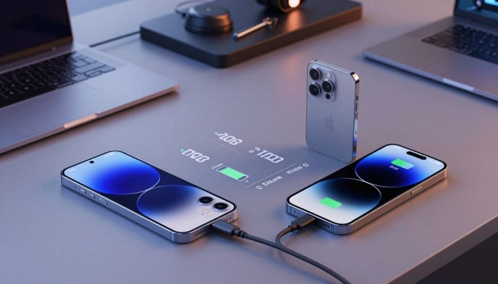 A-detailed-comparison-scene-featuring-the-Samsung-Galaxy-S26-Ultra-and-iPhone-17-Pro-Max-1024x585 مقارنة سامسونج اس 26 الترا ايفون 17 برو ماكس: صراع الجبابرة على عرش 2026