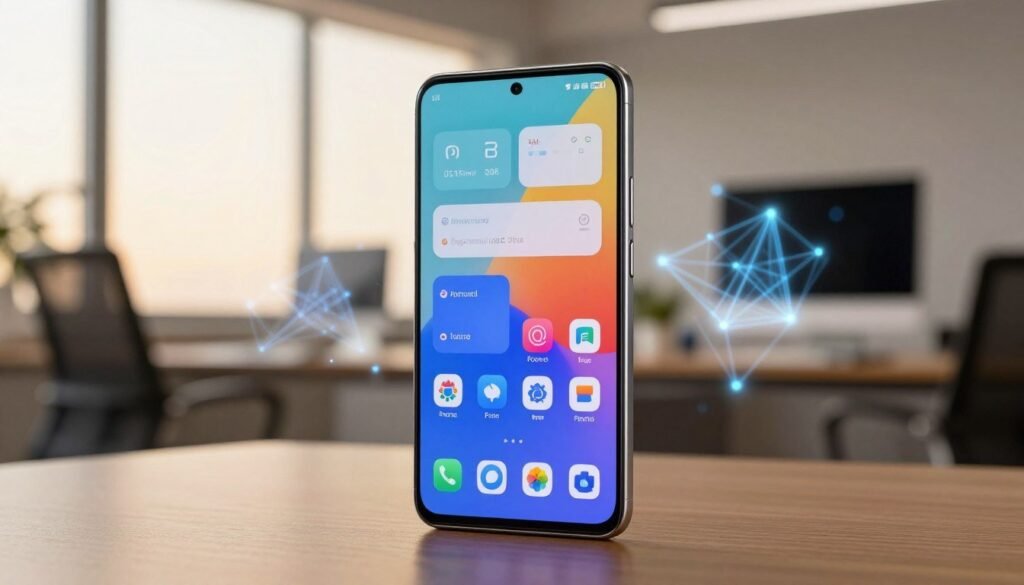 A-sleek-Google-Pixel-10-Pro-smartphone-displayed-prominently-in-the-foreground-showcasing-its--1024x585 مراجعة جوجل بكسل 10 برو: عندما يصبح الذكاء الاصطناعي هو المحرك الفعلي للهاتف الذكي في 2026