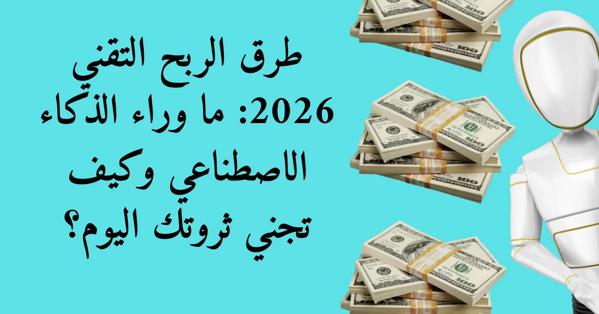 طرق الربح التقني 2026: ما وراء الذكاء الاصطناعي وكيف تجني ثروتك اليوم؟