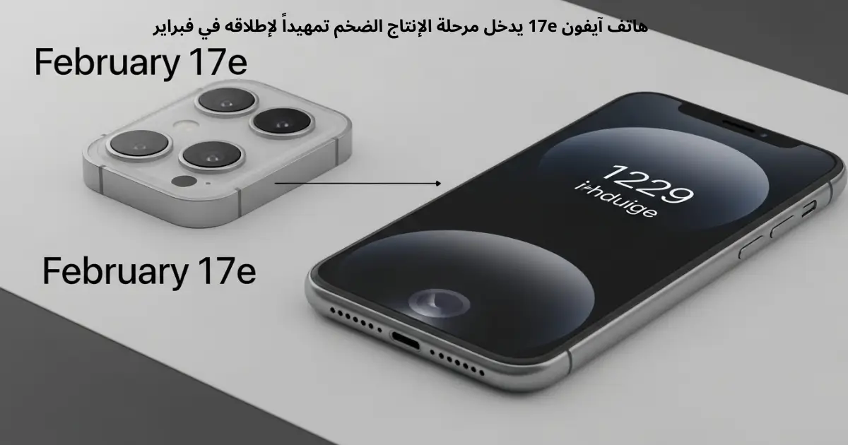 هاتف آيفون 17e يدخل مرحلة الإنتاج الضخم تمهيداً لإطلاقه في فبراير
