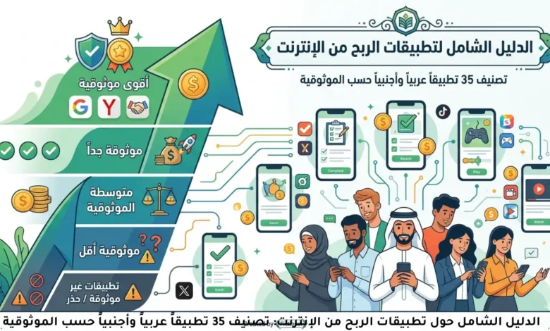 الدليل الشامل حول تطبيقات الربح من الإنترنت: تصنيف 35 تطبيقاً عربياً وأجنبياً حسب الموثوقية 11 الدليل الشامل حول تطبيقات الربح من الإنترنت: تصنيف 35 تطبيقاً عربياً وأجنبياً حسب الموثوقية