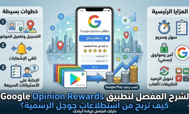 الشرح المفصل لتطبيق Google Opinion Rewards: كيف تربح من استطلاعات جوجل الرسمية؟
