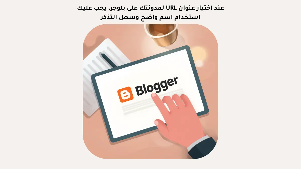 عند اختيار عنوان URL لمدونتك على بلوجر، يجب عليك استخدام اسم واضح وسهل التذكر